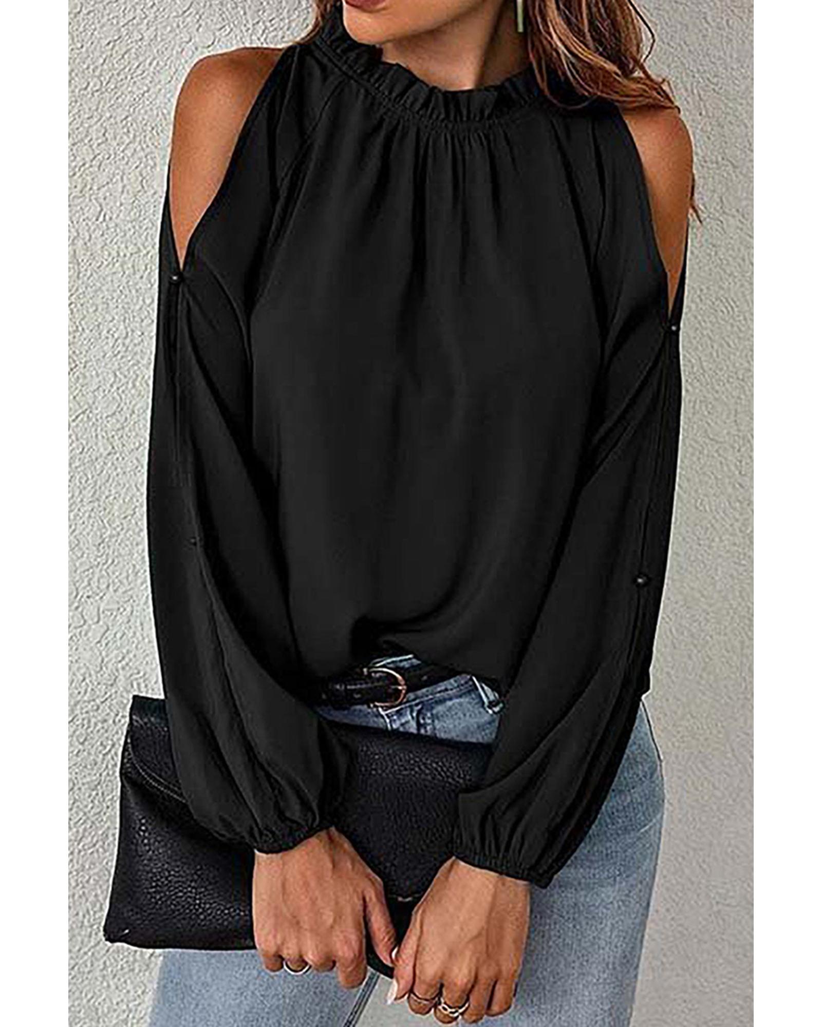 Azura Exchange Bishop Sleeve Blouse - L Main image