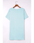 Azura Exchange Side Pockets Short Sleeve Tunic Top - S