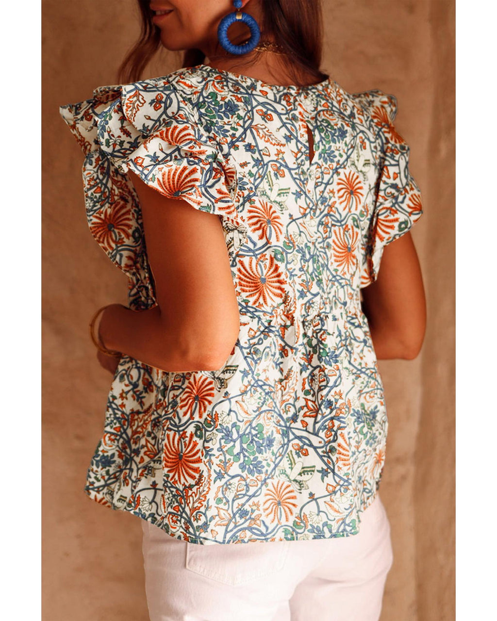 Azura Exchange Vintage Floral Sleeveless Tank Top - M Women's Tops & T-shirt Azura Exchange