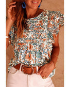 Azura Exchange Vintage Floral Sleeveless Tank Top - S Women's Tops & T-shirt Azura Exchange