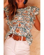 Azura Exchange Vintage Floral Sleeveless Tank Top - S Women's Tops & T-shirt Azura Exchange