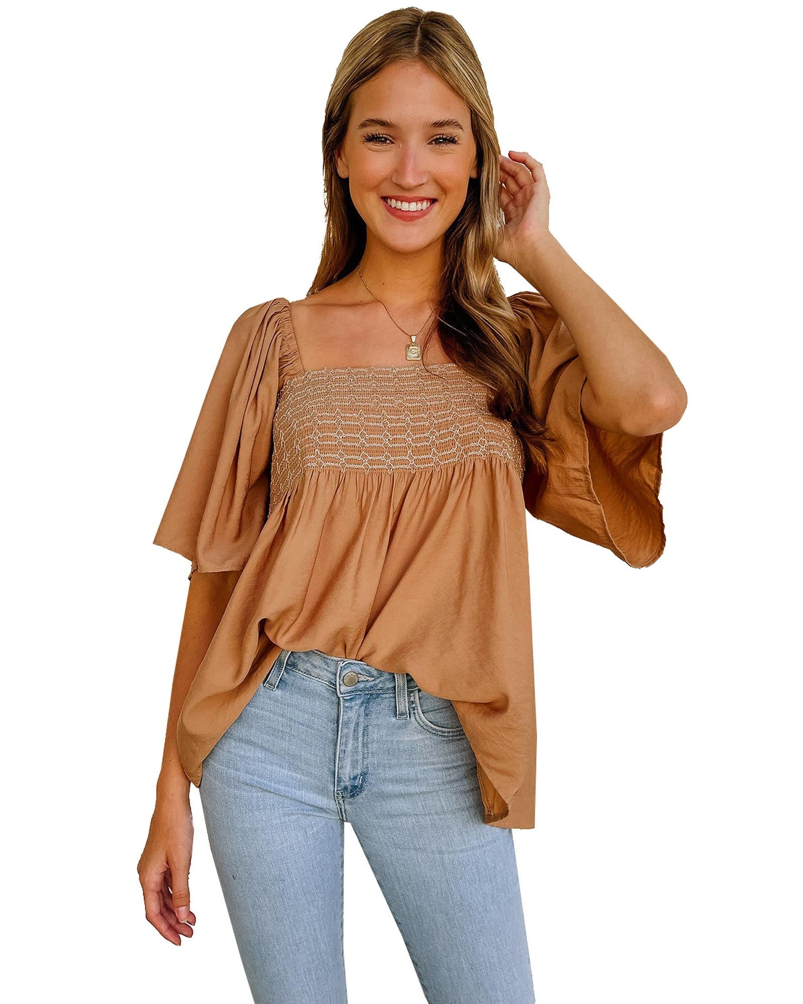 Azura Exchange Wide Sleeves Flowy Top - L Secondary image