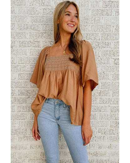 Azura Exchange Wide Sleeves Flowy Top - L