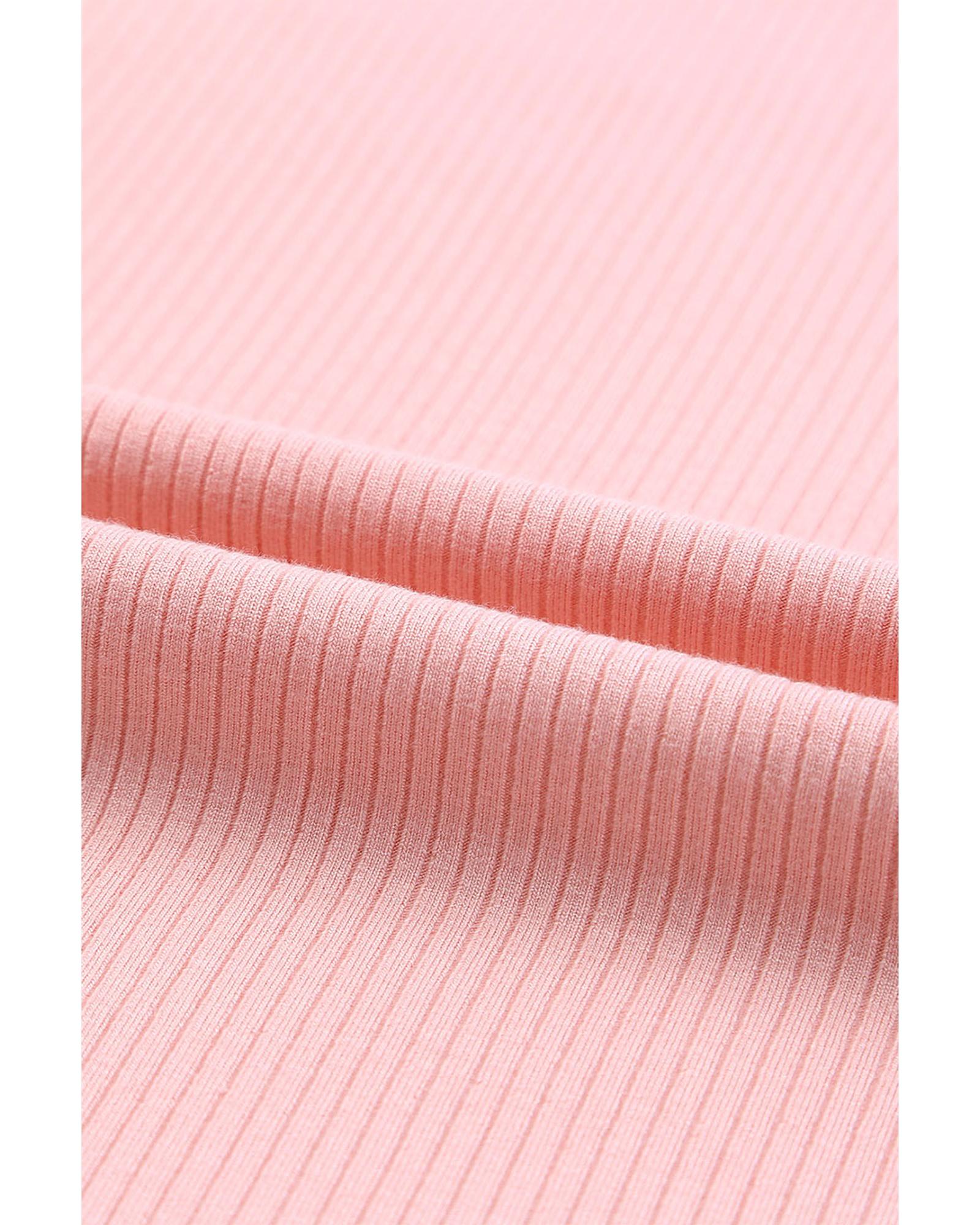Azura Exchange Ruffle Sleeve Ribbed Knit Top - M Secondary image