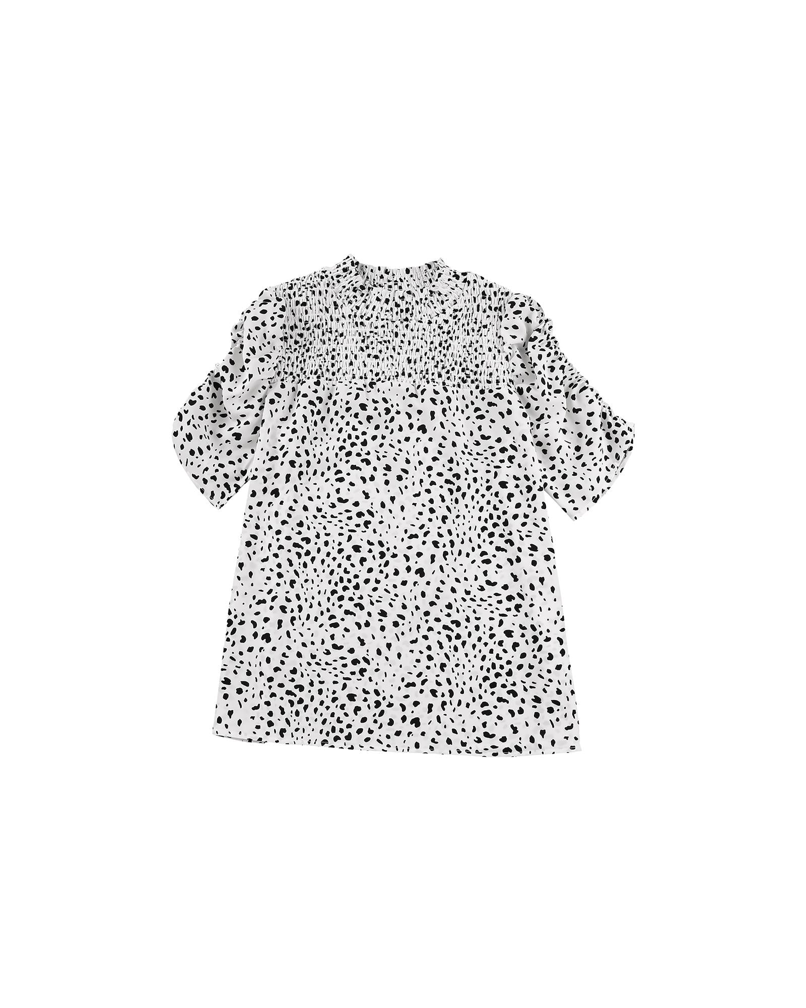 Azura Exchange Bubble Sleeve Blouse with Smocking Detail - XL