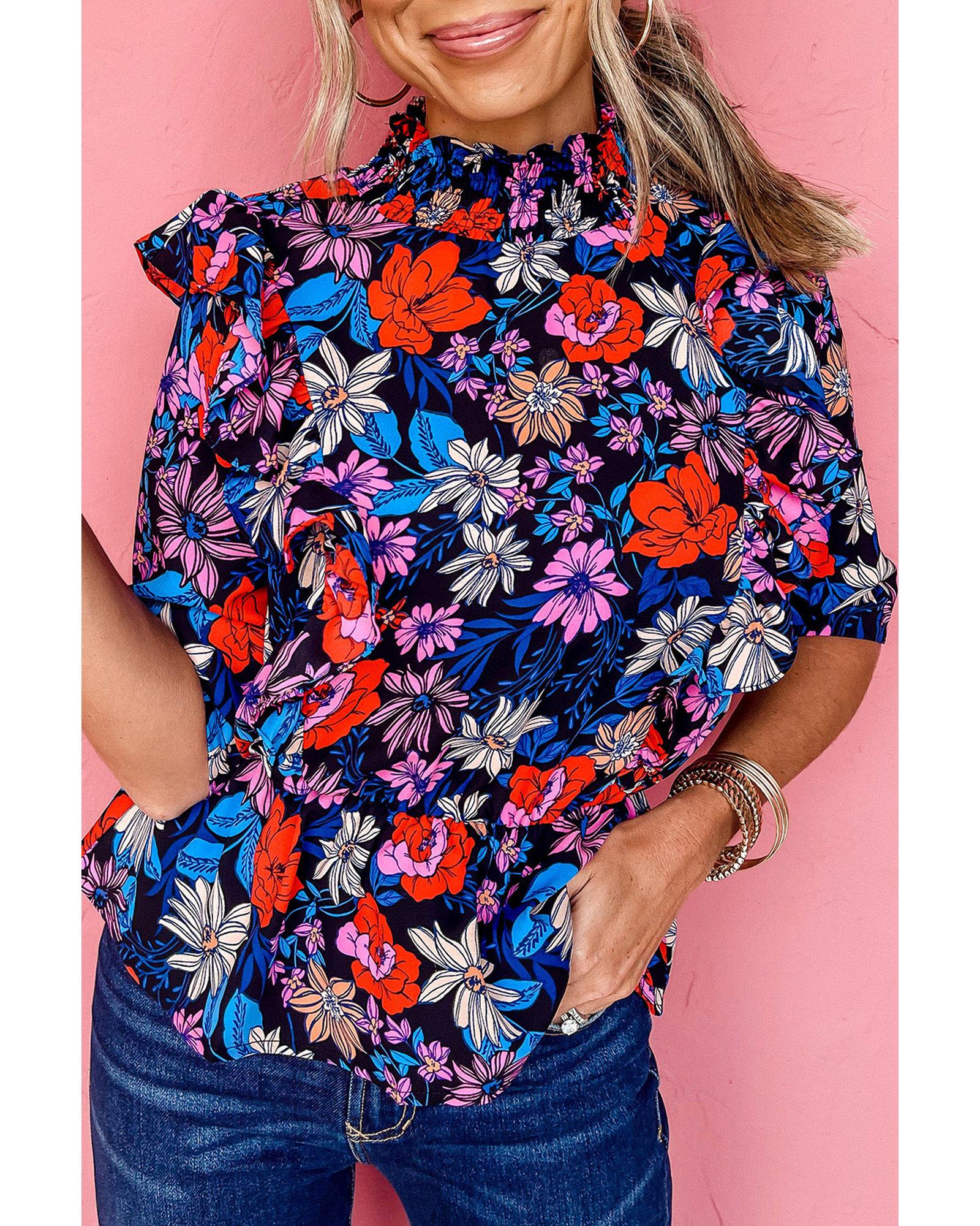 Azura Exchange Ruffle Peplum Top - M Main image
