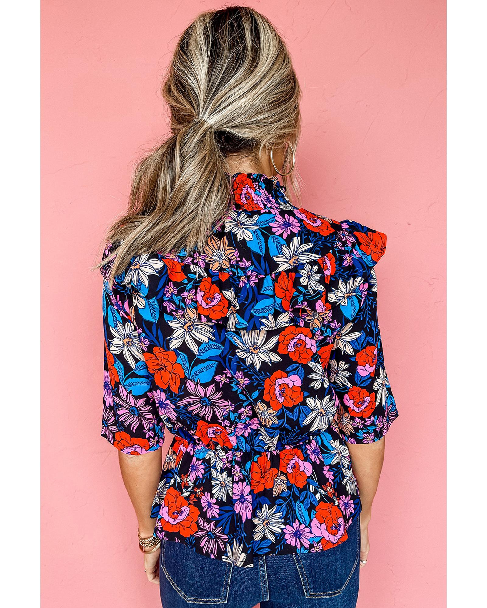 Azura Exchange Ruffle Peplum Top - M Secondary image