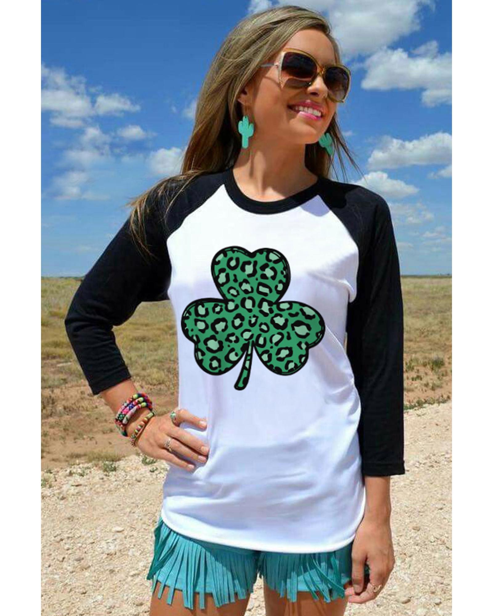 Azura Exchange Leopard Spotted St Patricks Day T-Shirt - M Secondary image