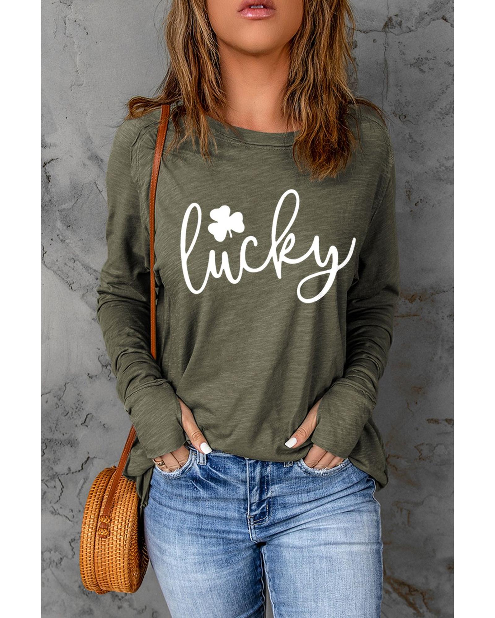 Azura Exchange Lucky Clover Graphic Print Tunic Top - L Main image