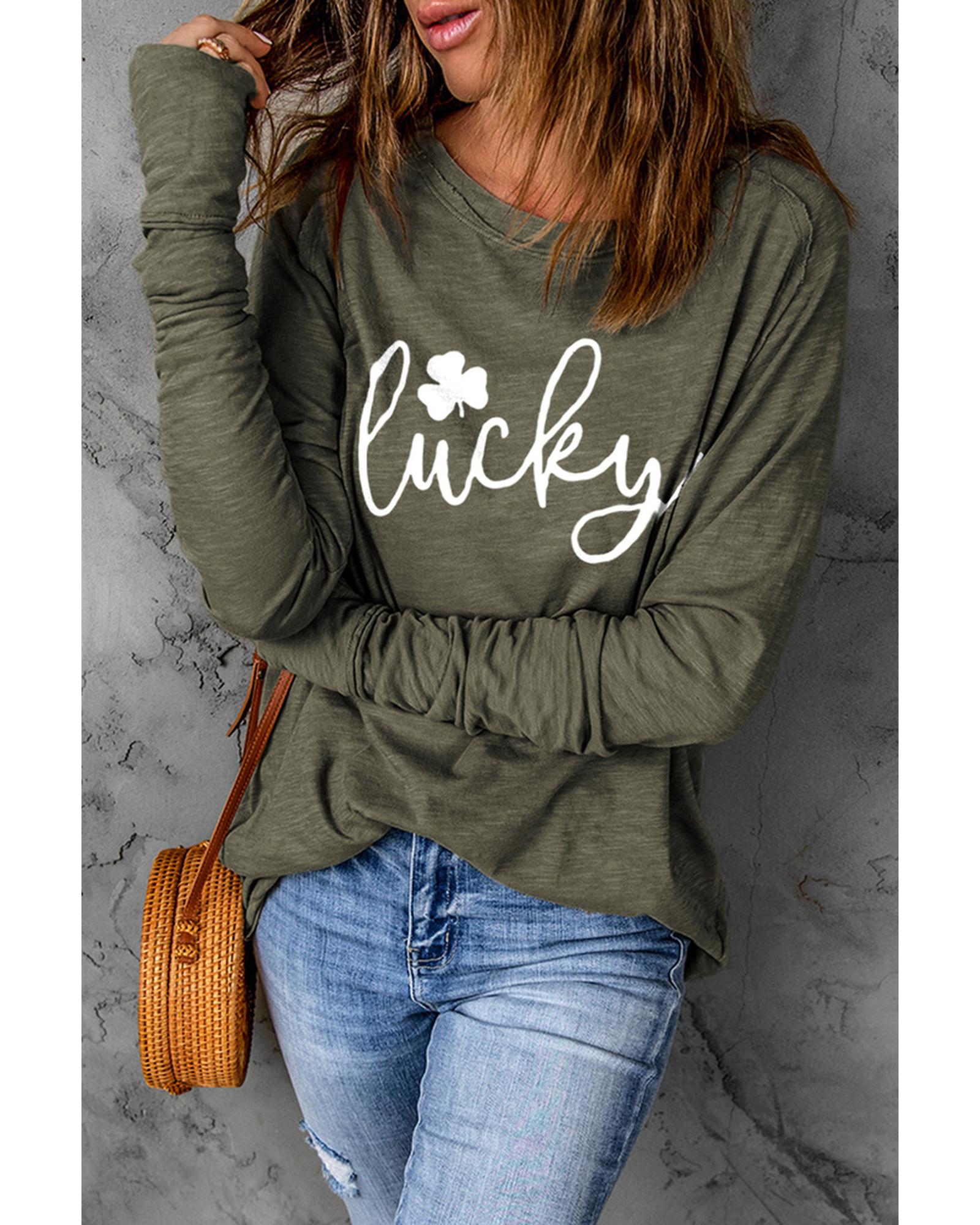 Azura Exchange Lucky Clover Graphic Print Tunic Top - S Secondary image