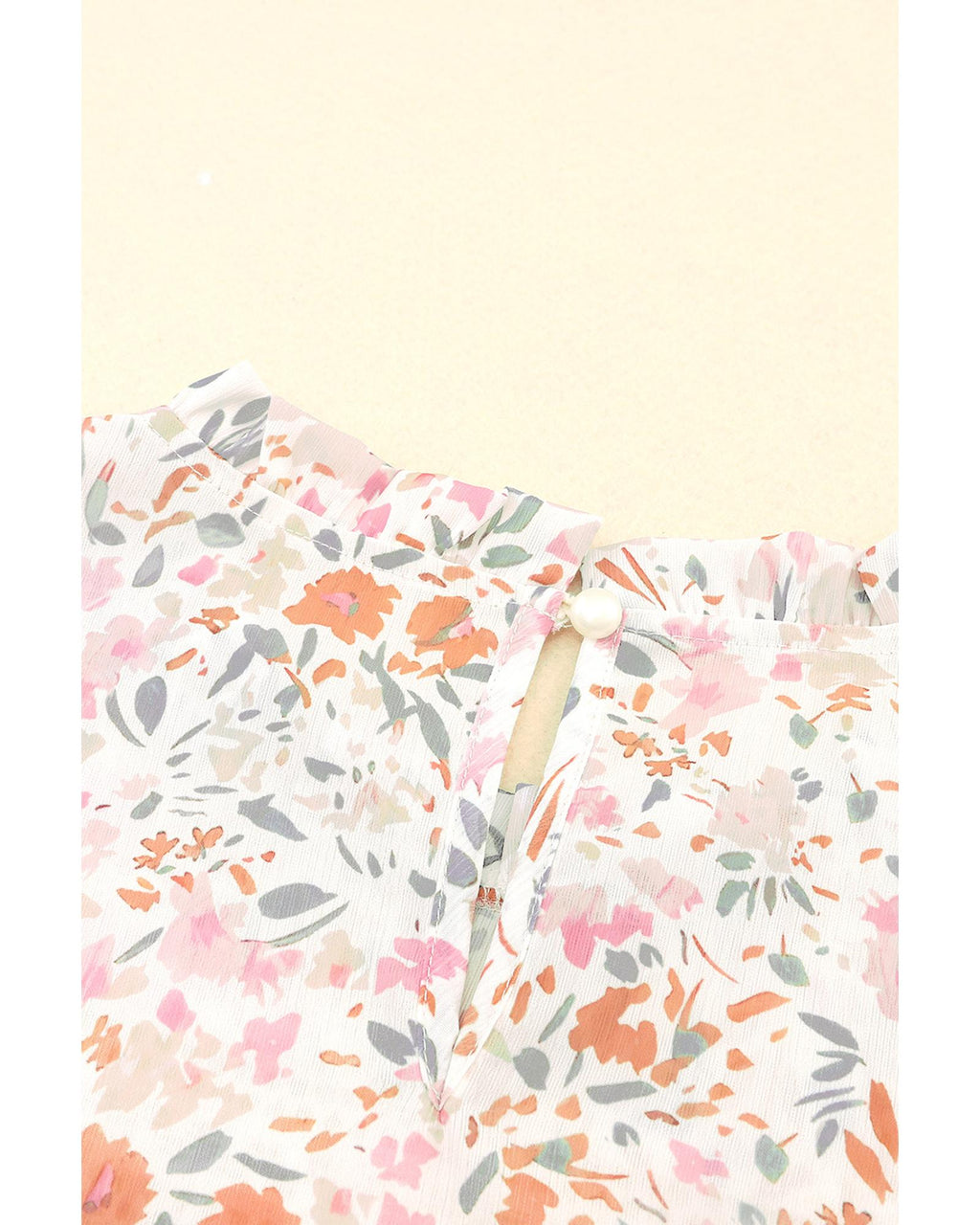 Azura Exchange Floral Print Wide Ruffle Sleeves Blouse - M