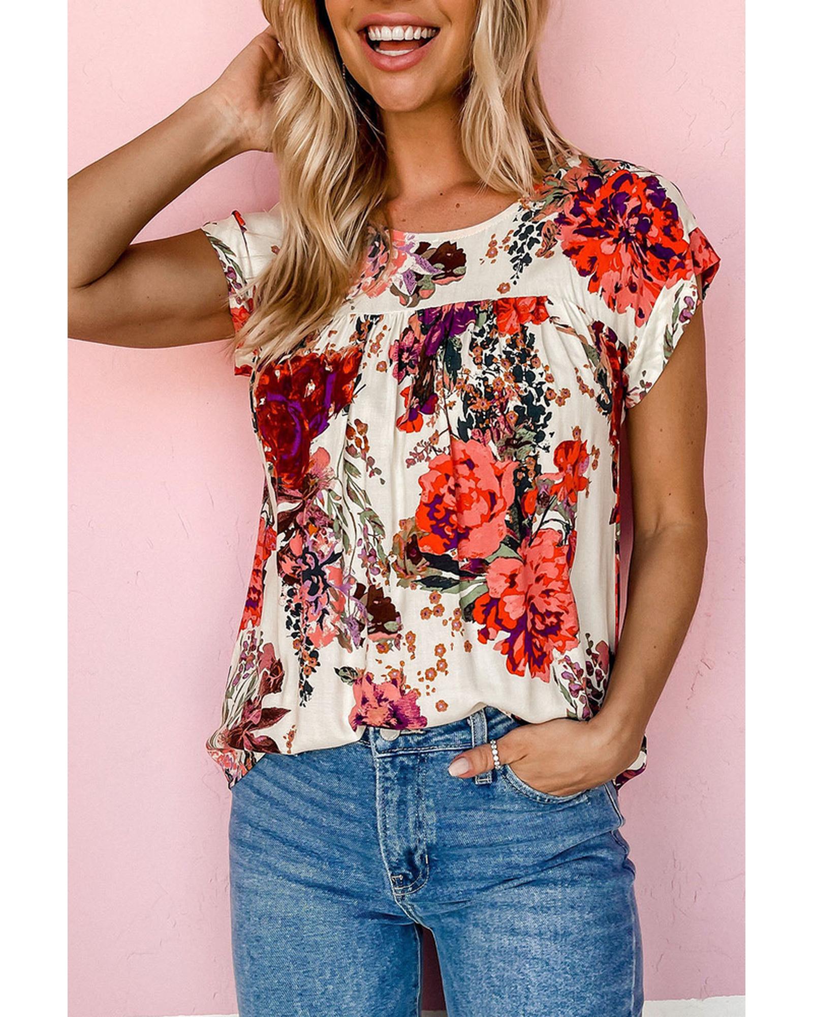 Azura Exchange Short Sleeve Round Neck Blouse - L Main image