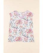 Azura Exchange Lace Splicing Sleeveless Blouse - S