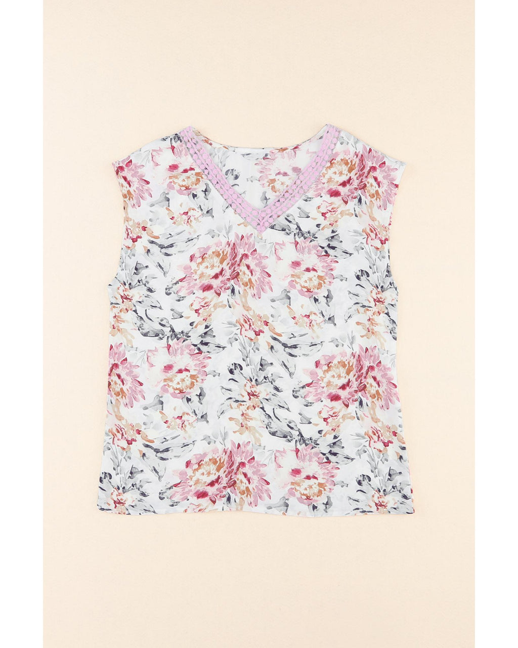 Azura Exchange Lace Splicing Sleeveless Blouse - XL