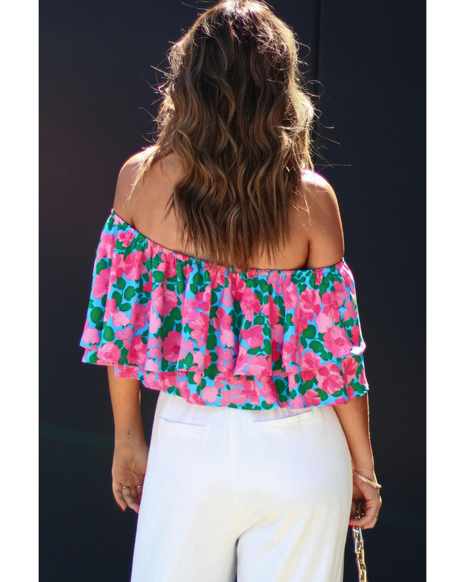 Azura Exchange Off-Shoulder Tiered Ruffle Blouse - XL Secondary image