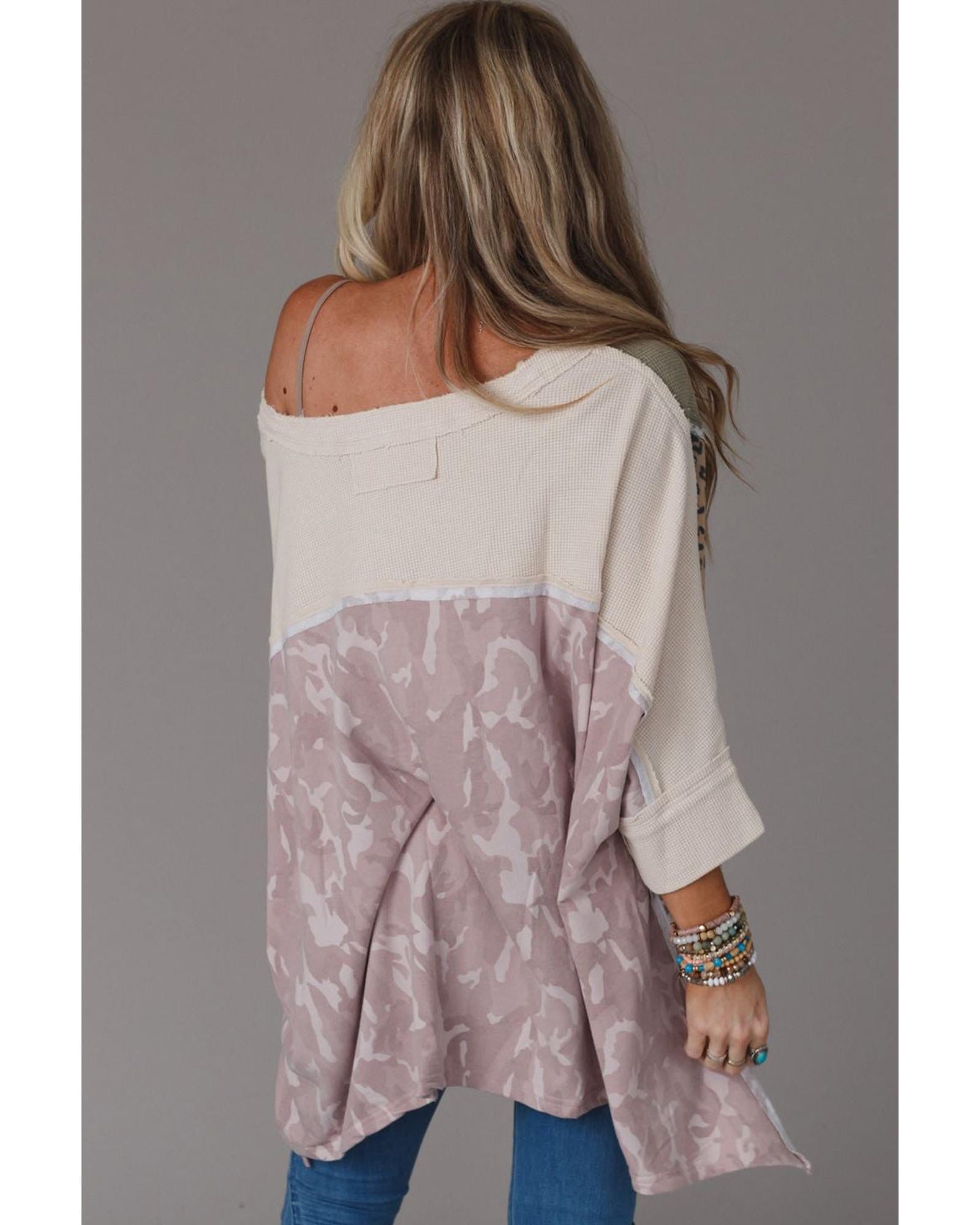 Azura Exchange Patchwork Oversized Top - S Secondary image