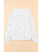 Azura Exchange Relaxed Rib Knit Long Sleeve Henley Top - M