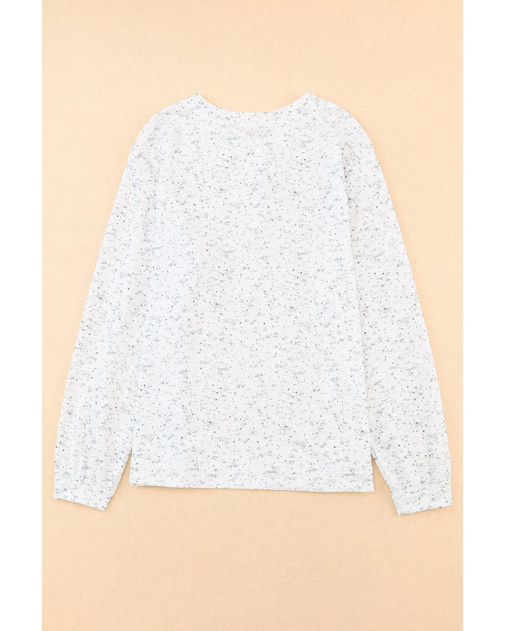 Azura Exchange Relaxed Rib Knit Long Sleeve Henley Top - S
