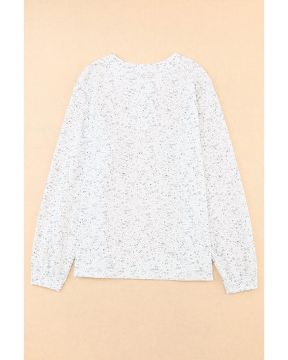 Azura Exchange Relaxed Rib Knit Long Sleeve Henley Top - S