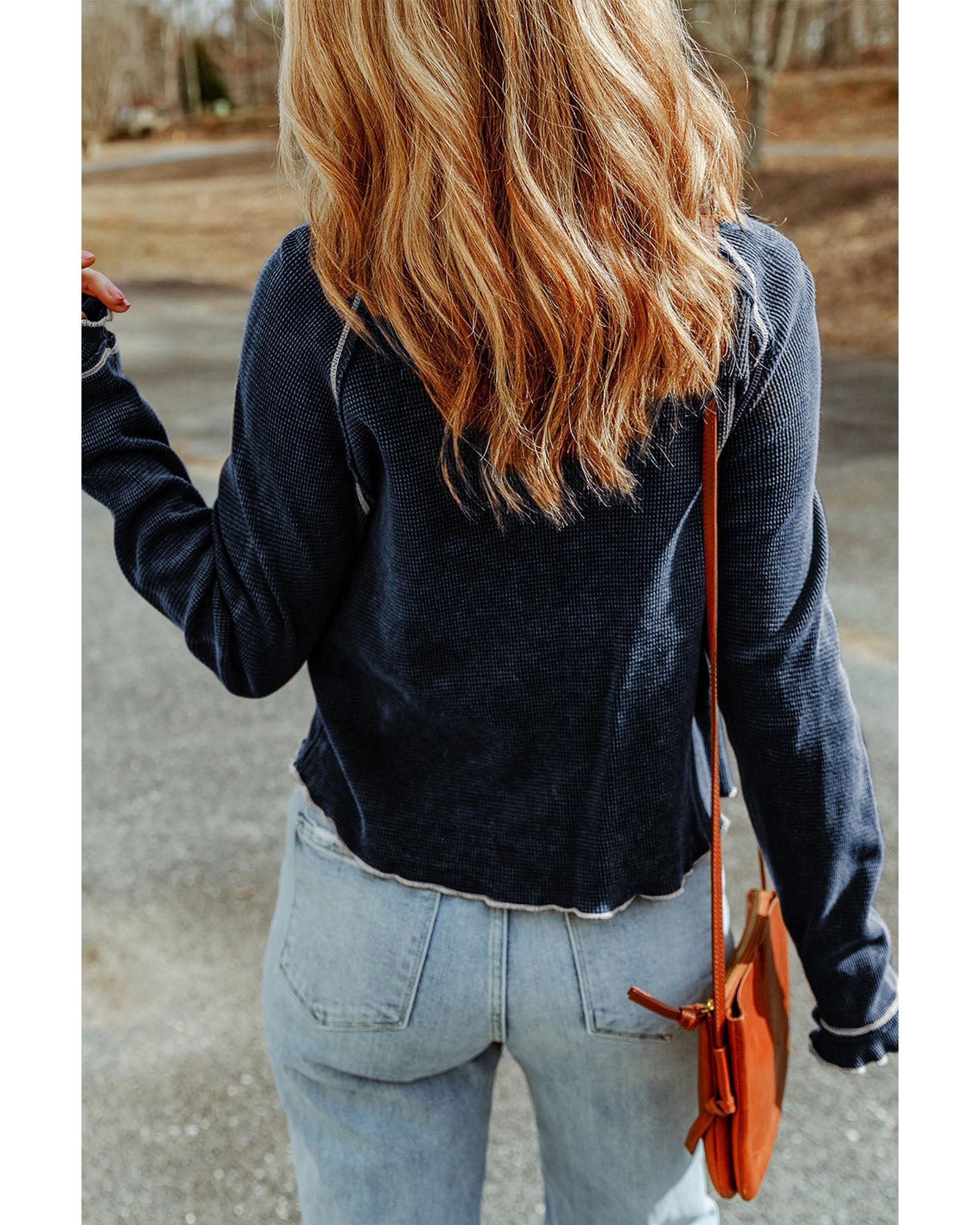 Azura Exchange Textured Long Sleeve Top - 2XL Secondary image