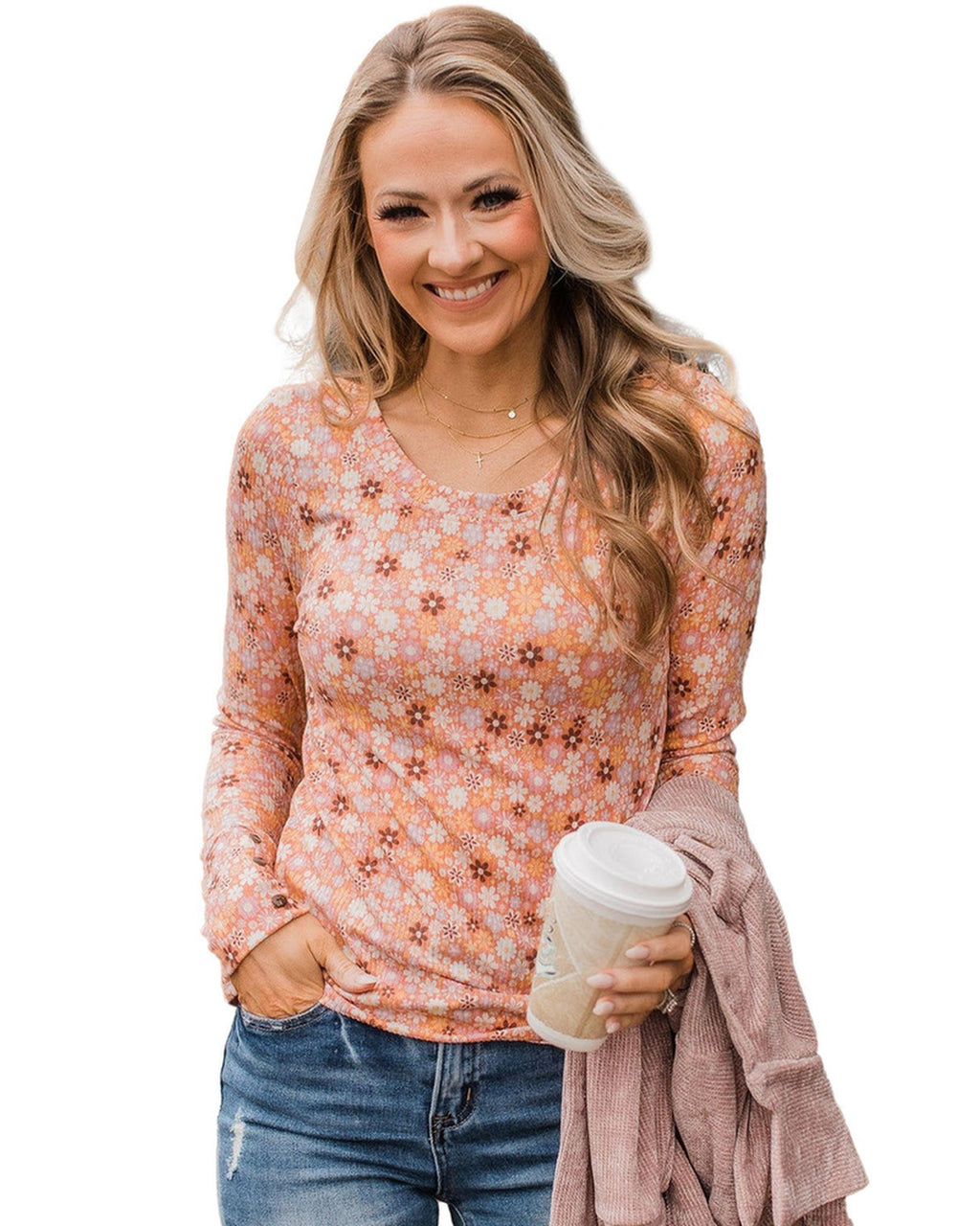 Azura Exchange Knit Long Sleeve Top - L
