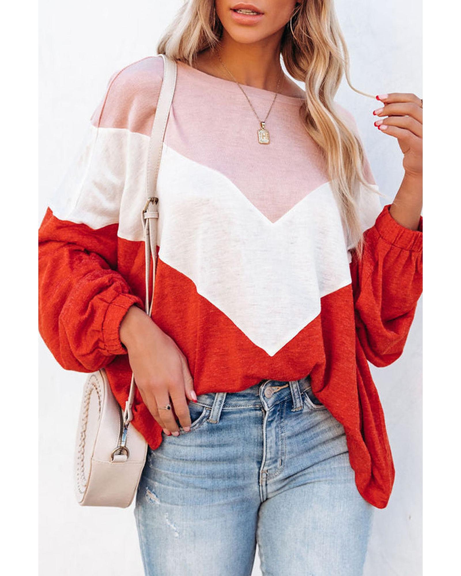 Azura Exchange Chevron Knit Top - M Main image