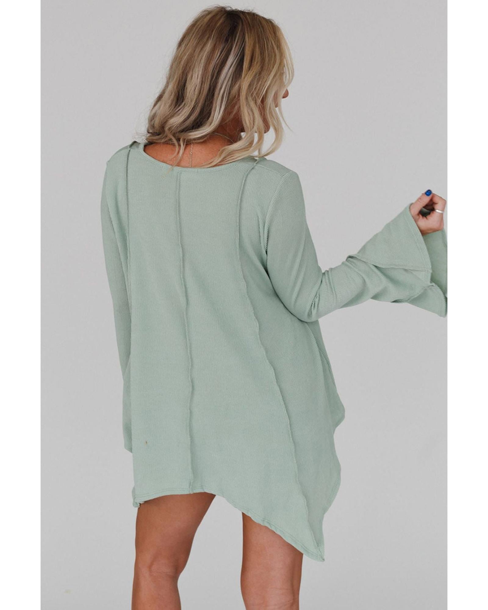 Azura Exchange Expose Seam Bell Sleeve Top - S Secondary image
