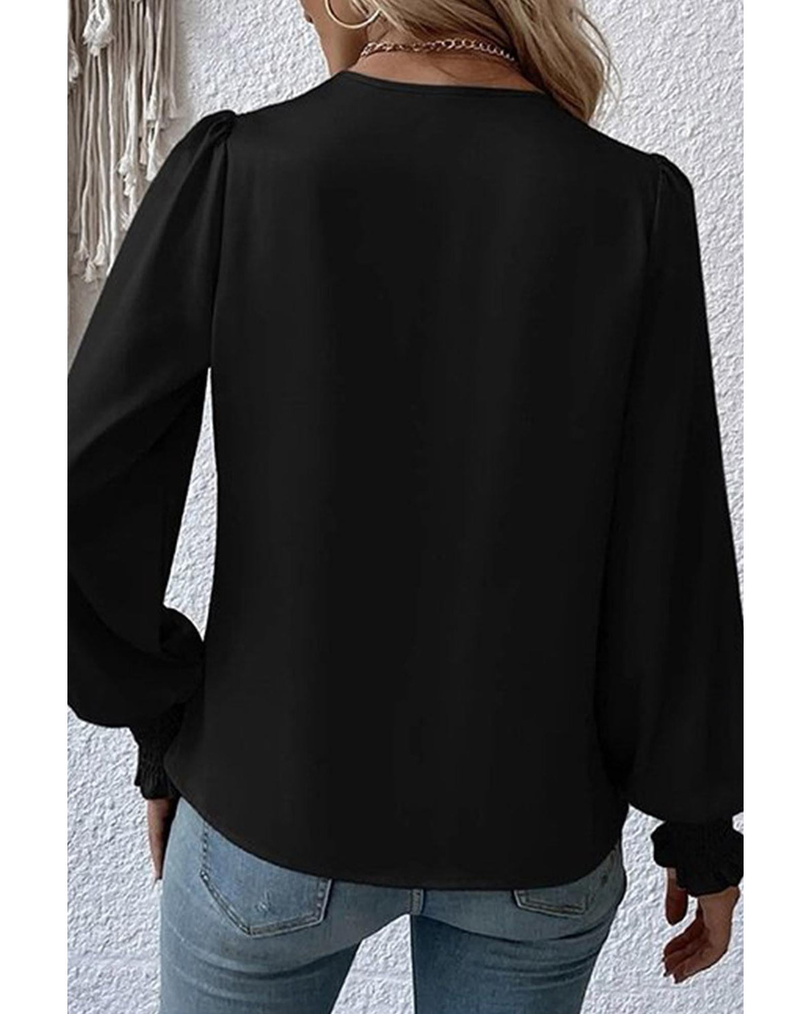 Azura Exchange Elegant Surplice Neck Draped Blouse - S Secondary image
