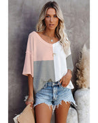 Azura Exchange Colorblock Long Sleeve Oversized Top - L Women's Tops & T-shirt Azura Exchange