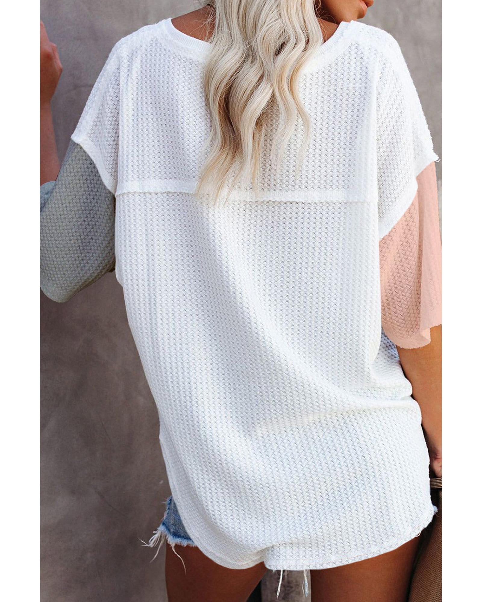 Azura Exchange Colorblock Long Sleeve Oversized Top - M Women's Tops & T-shirt Azura Exchange