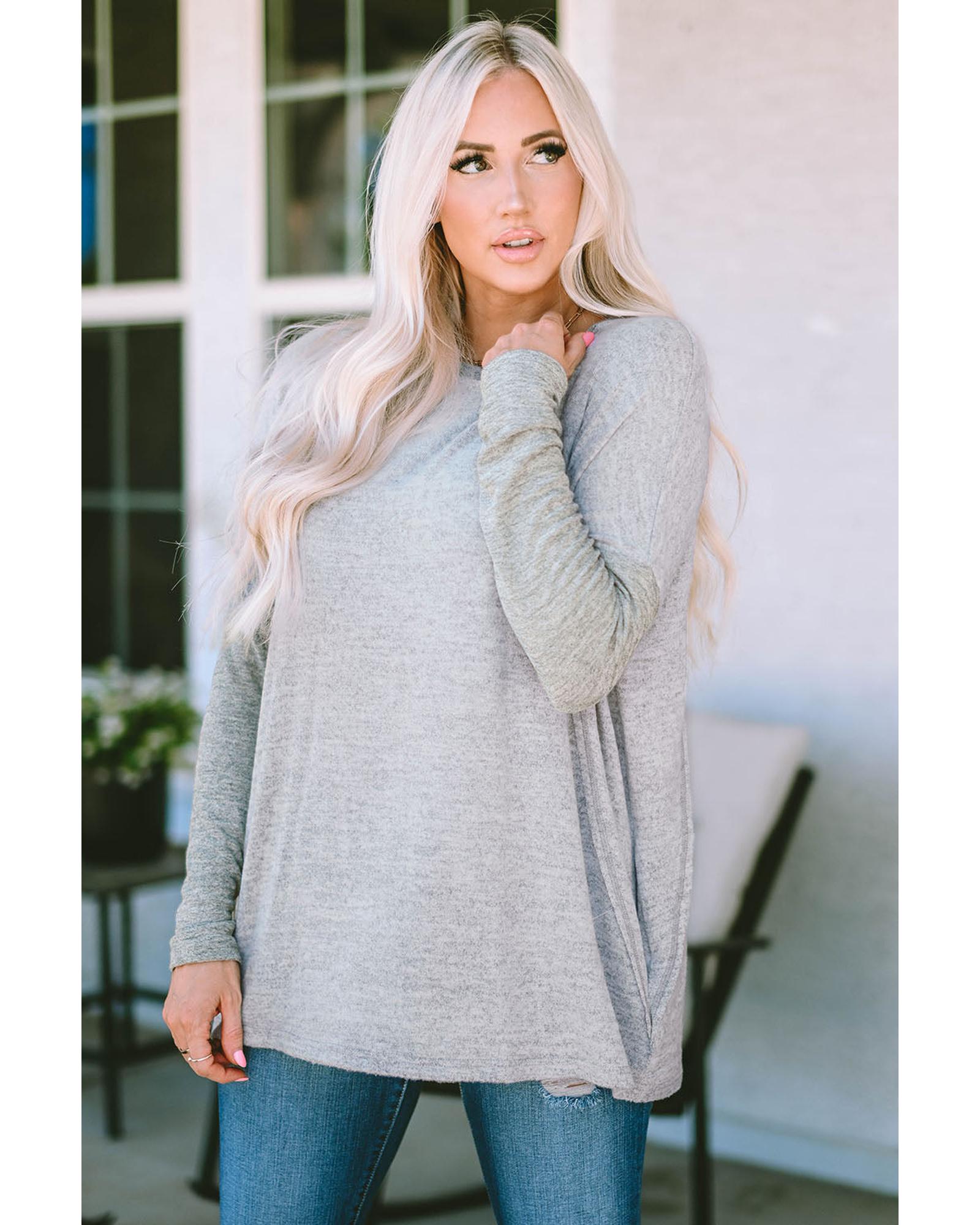 Azura Exchange Patchwork Long Sleeve Top - M Main image