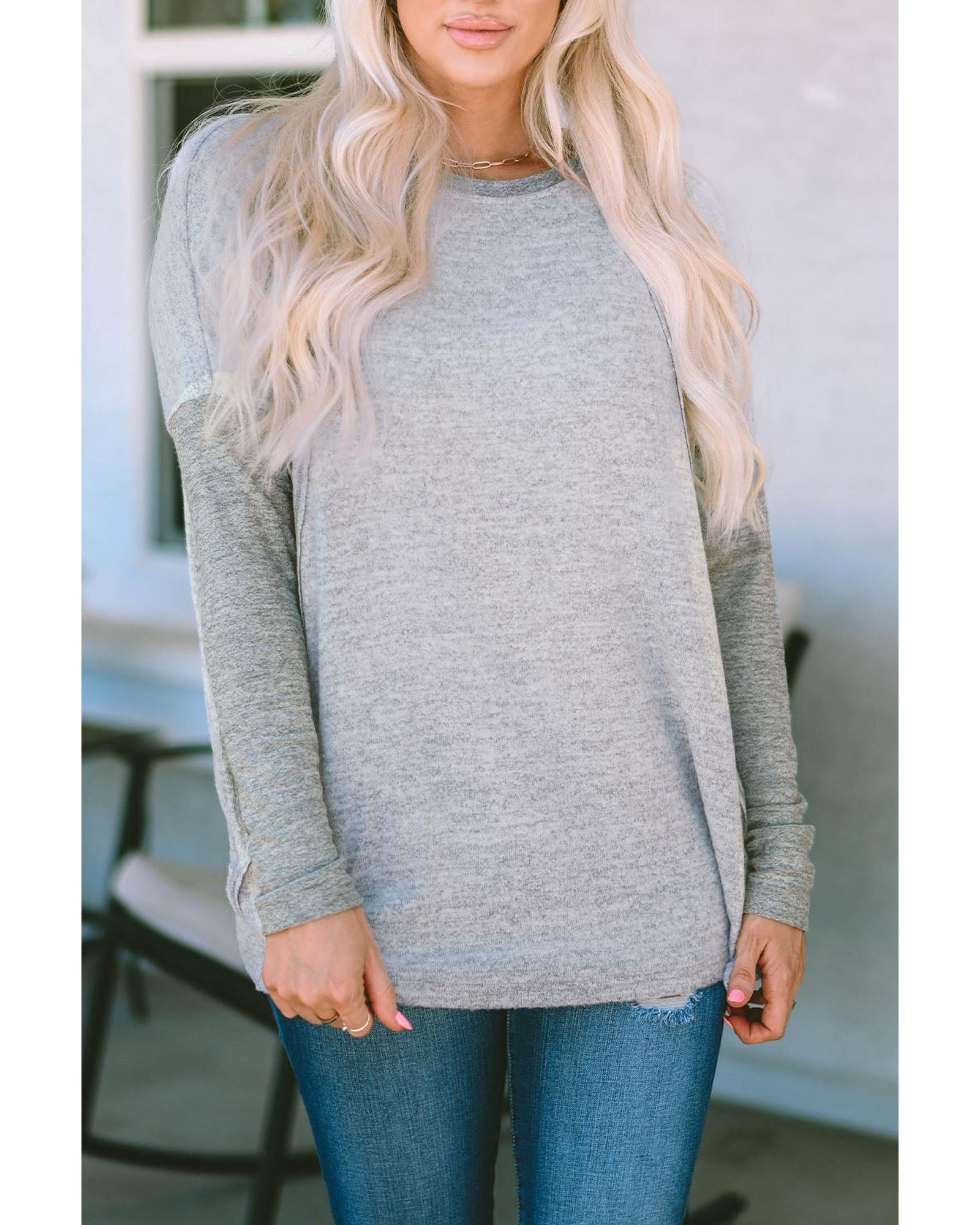 Azura Exchange Patchwork Long Sleeve Top - XL