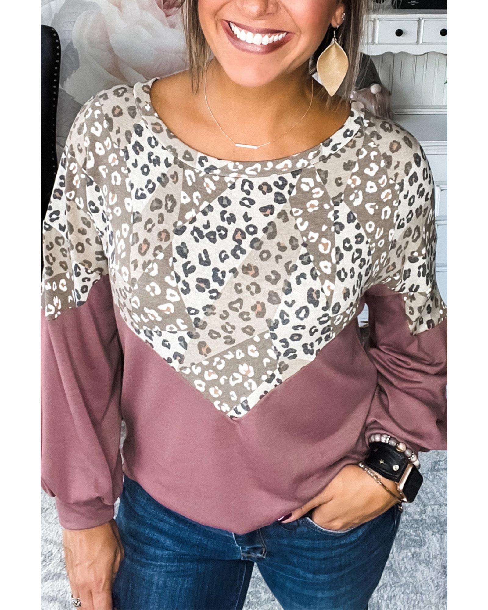 Azura Exchange Animal Print Patchwork Top - S Main image