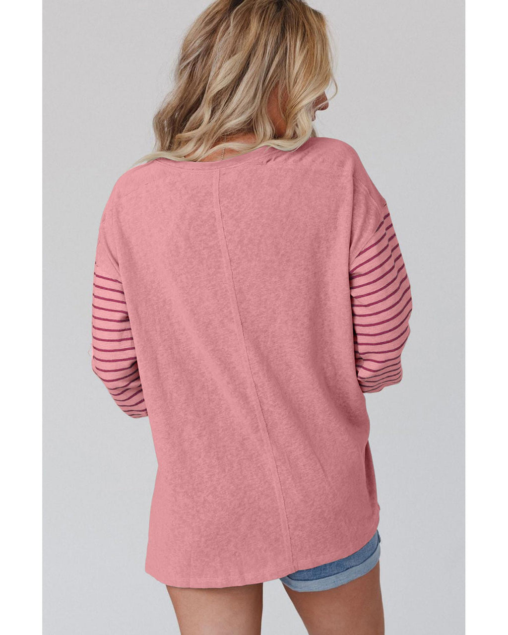 Azura Exchange Bishop Sleeve Colorblock Striped Top - L Women's Tops & T-shirt Azura Exchange