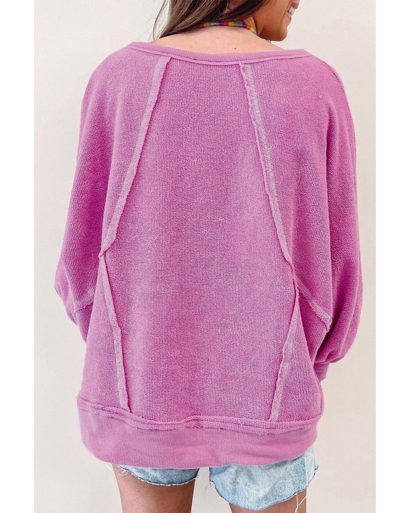 Azura Exchange Exposed Seam Terry Pullover - XL Secondary image