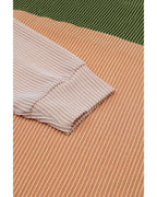 Azura Exchange Color Block Ribbed Long Sleeve Top - M