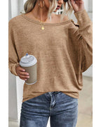Azura Exchange Button Decor Dolman Sleeve Top - L