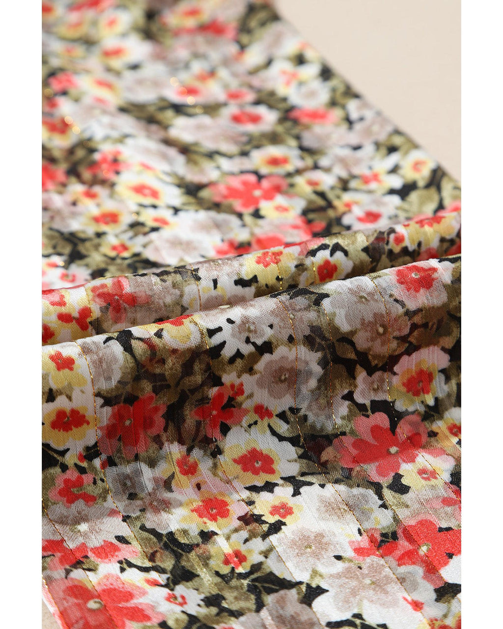 Azura Exchange Floral Ruffled Babydoll Blouse - S