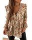 Azura Exchange Floral Ruffled Babydoll Blouse - XL