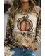 Azura Exchange Leopard Tie Dyed Graphic Long Sleeve Top - L