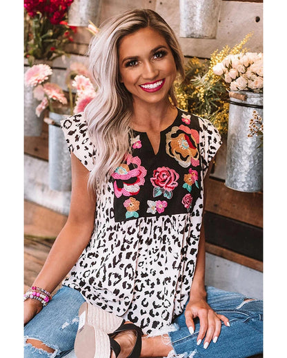 Azura Exchange Embroidered Shift Top - L