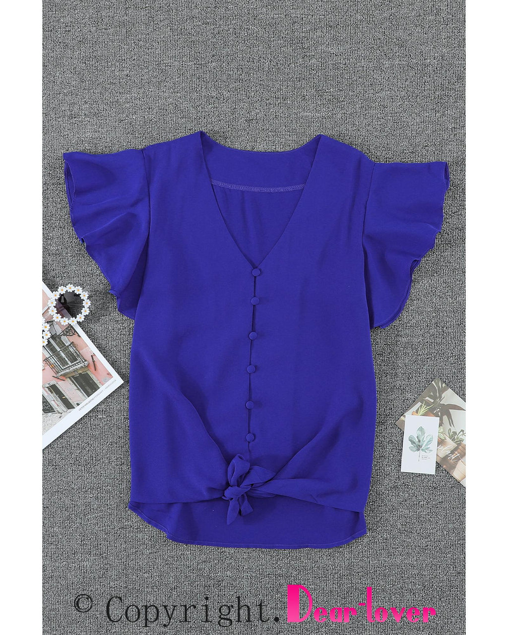 Azura Exchange Button Tie Top - S