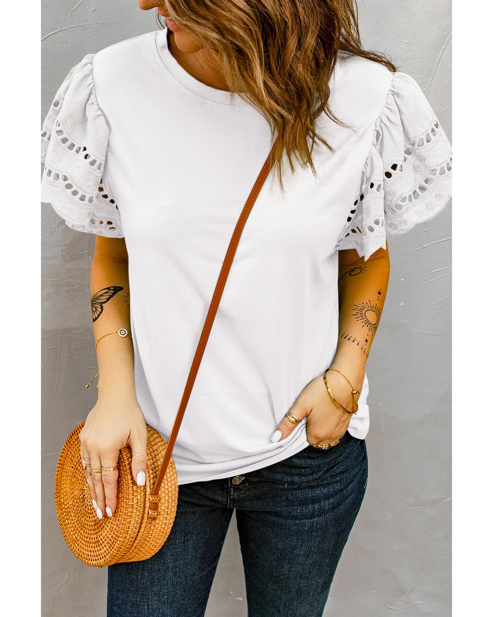 Azura Exchange Ruffle Sleeve T-shirt - L Main image