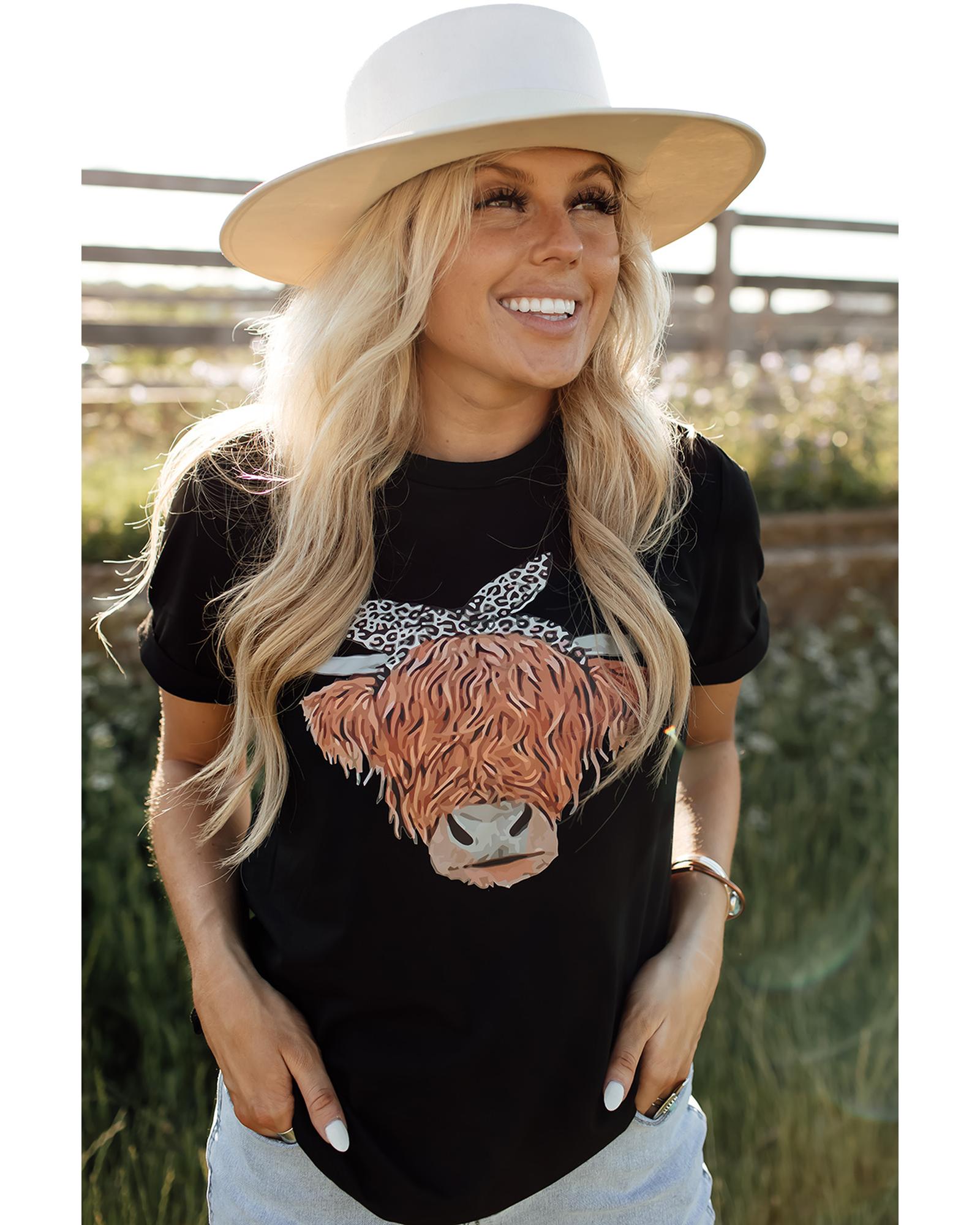 Azura Exchange Leopard Print O-Neck T-Shirt - 2XL Main image
