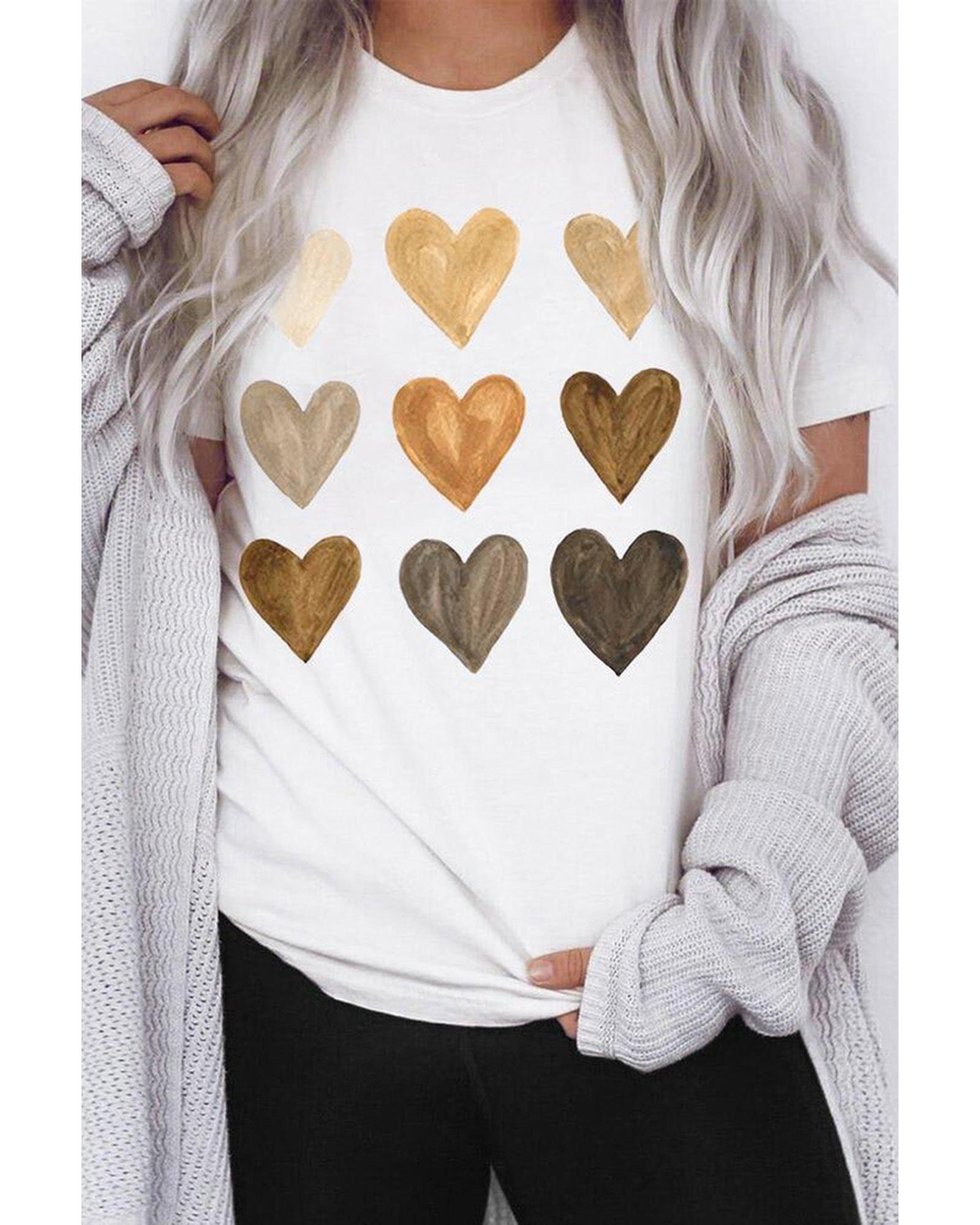 Azura Exchange Kind Heart Print T-shirt - S Main image