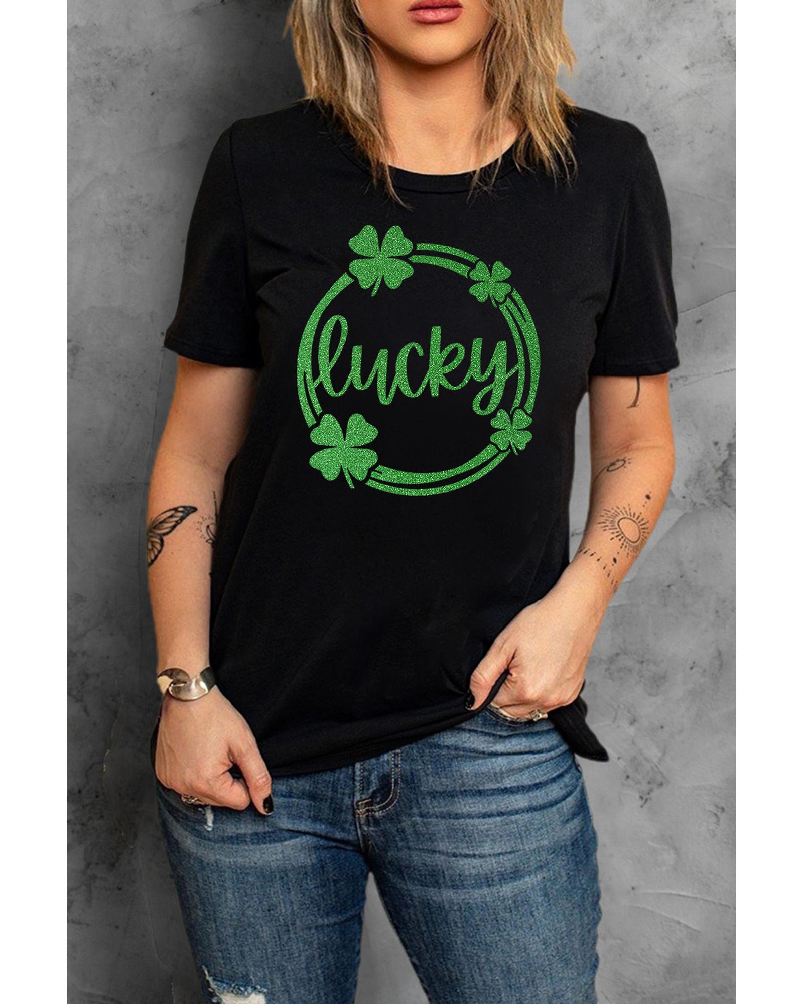 Azura Exchange Sequin Lucky Clover Print T-shirt - 2XL Main image