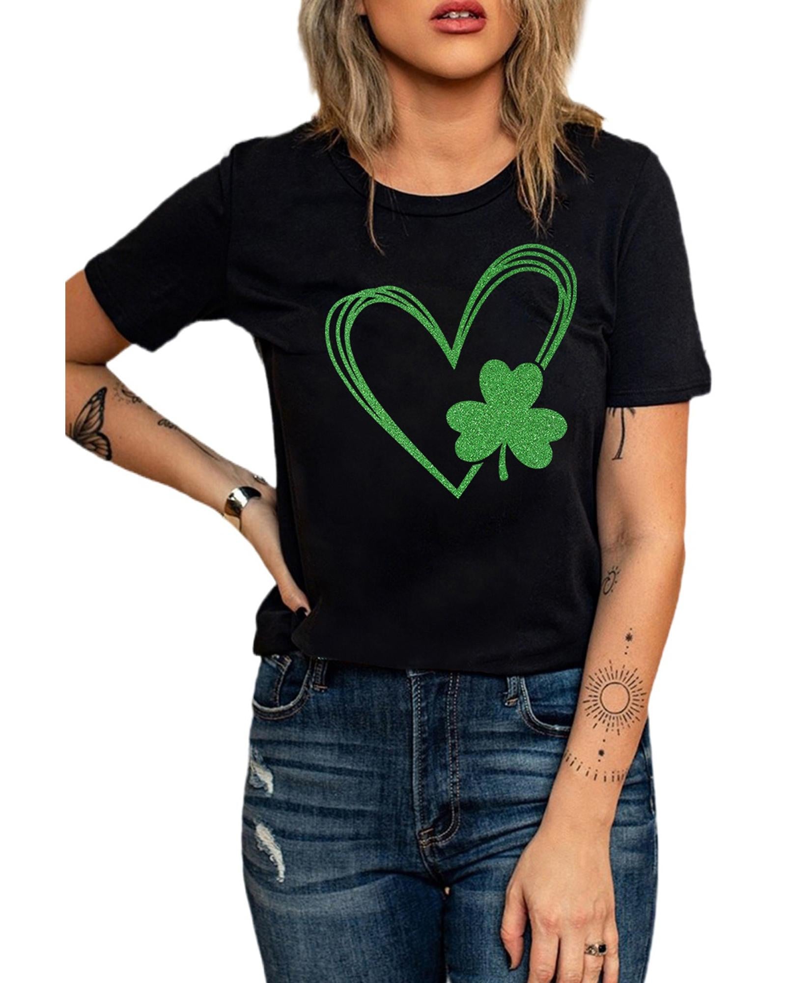 Azura Exchange Heart Print Short Sleeve Tee - 2XL Secondary image