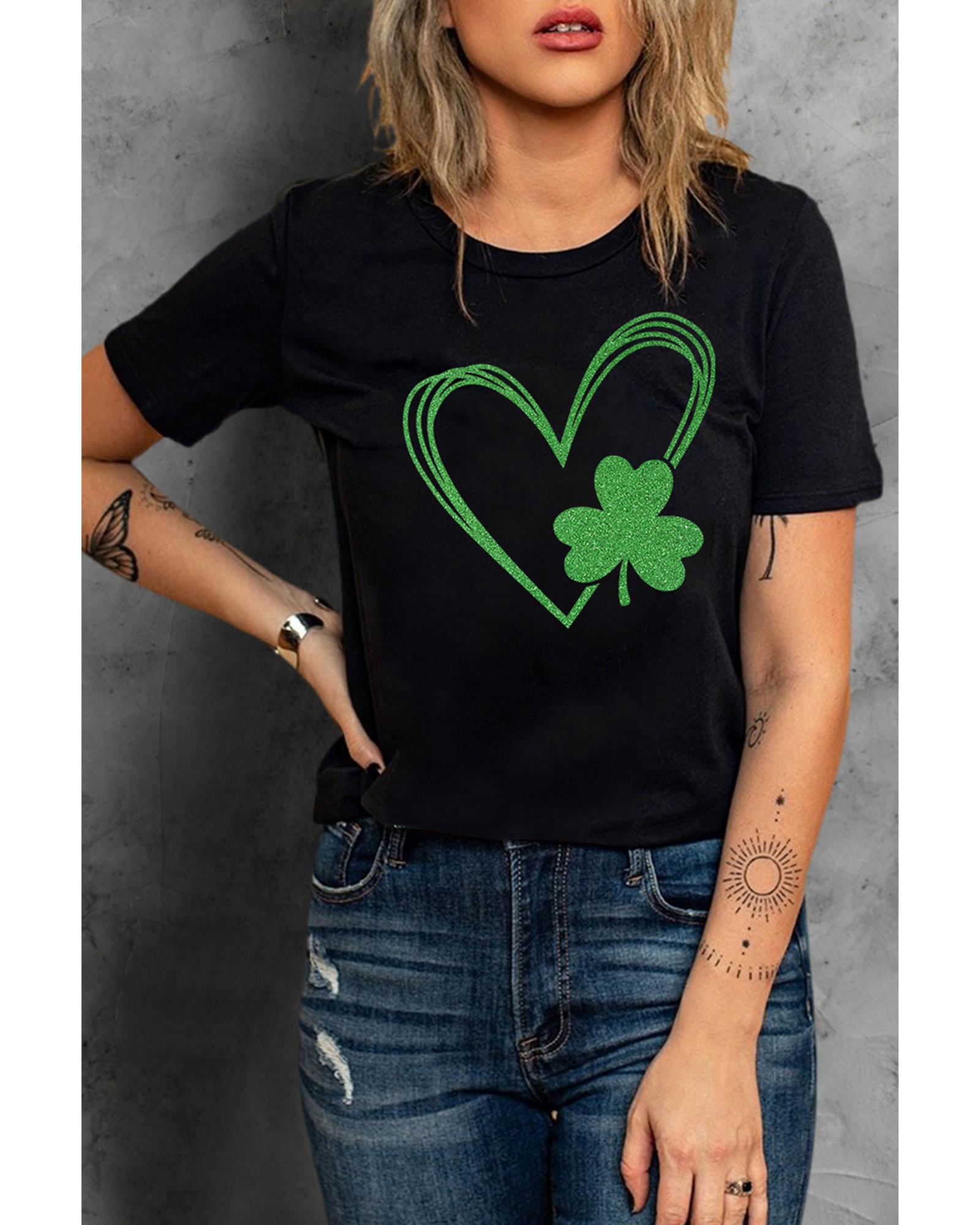 Azura Exchange Heart Print Short Sleeve Tee - XL Secondary image