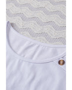 Azura Exchange Striped Buttoned Short Sleeve Top - XL