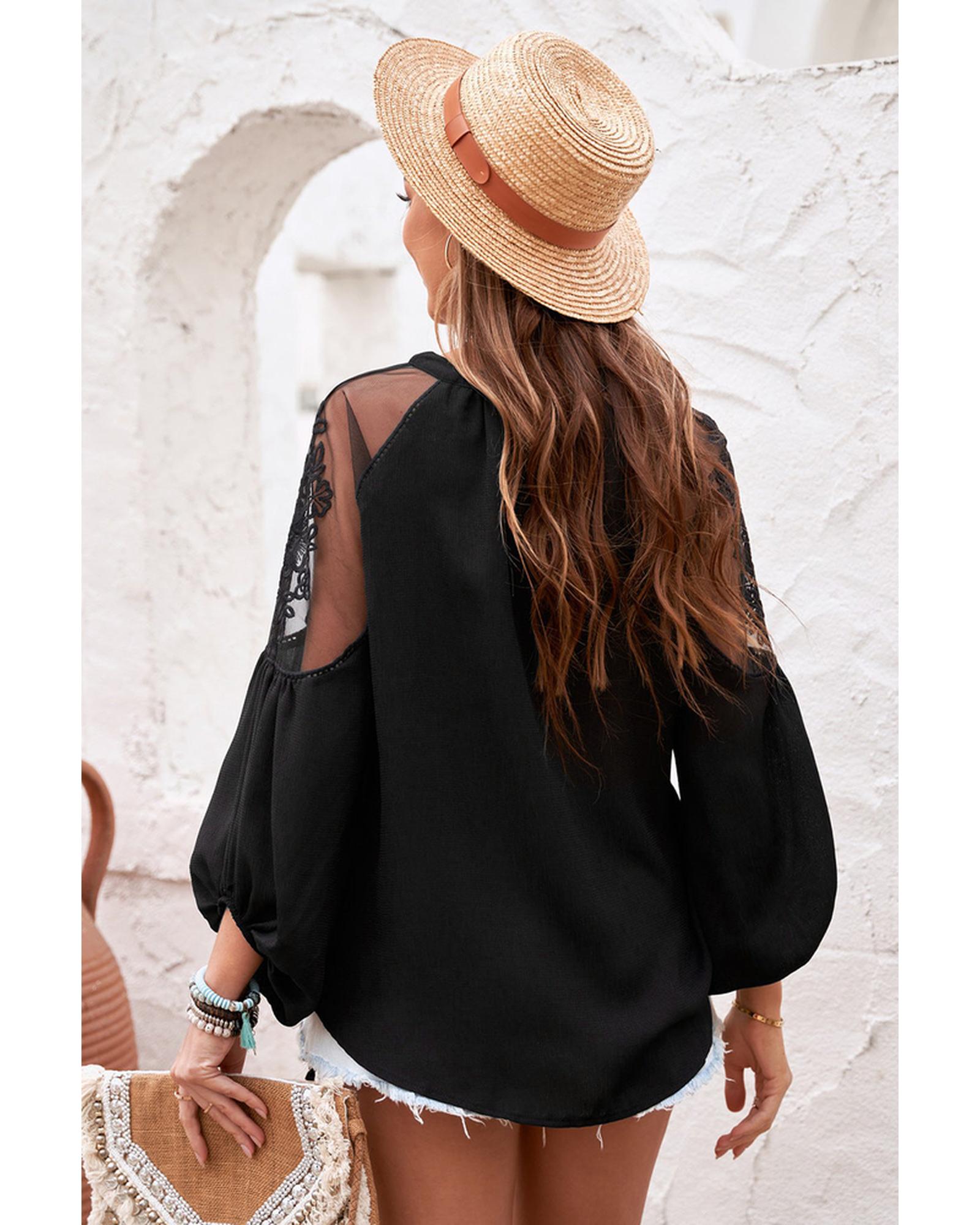Azura Exchange Lace Blouse - M Secondary image